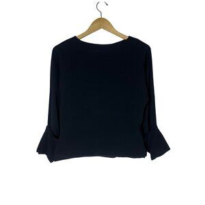 Toteme Como Blouse Womens Size S Minimalist Split Back Top Capsule Quiet Luxury